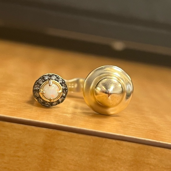 $85 Kendra Scott Branson Open Ring In Gold Tone Size 7 - Picture 3 of 12